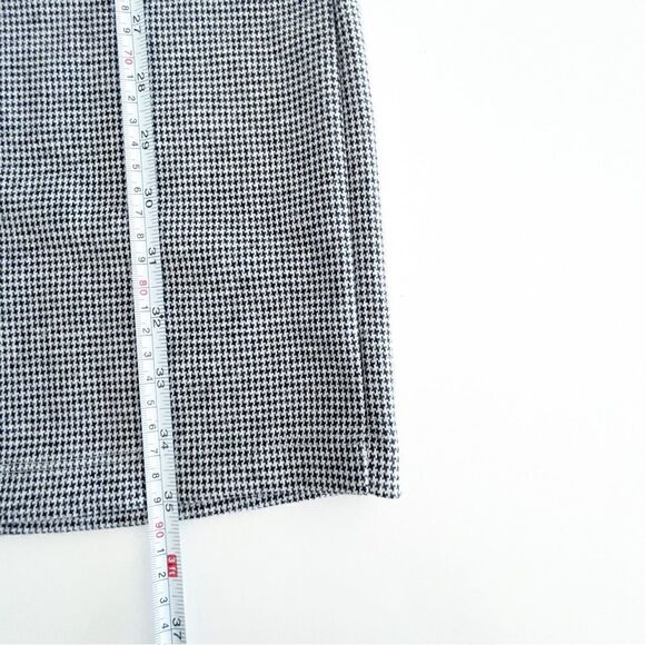 Dex Dress Knit Houndstooth Plaid Black White Short Sleeved Pullover Women's M - Picture 9 of 9